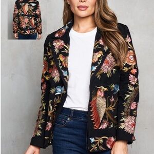 Embroidered Black Jacket